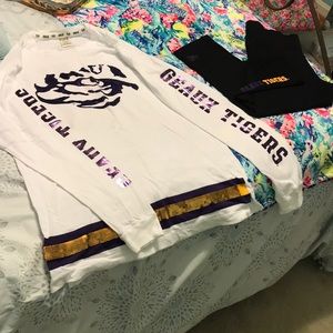VS Pink Set! Go LSU!!! XS top and S bottom